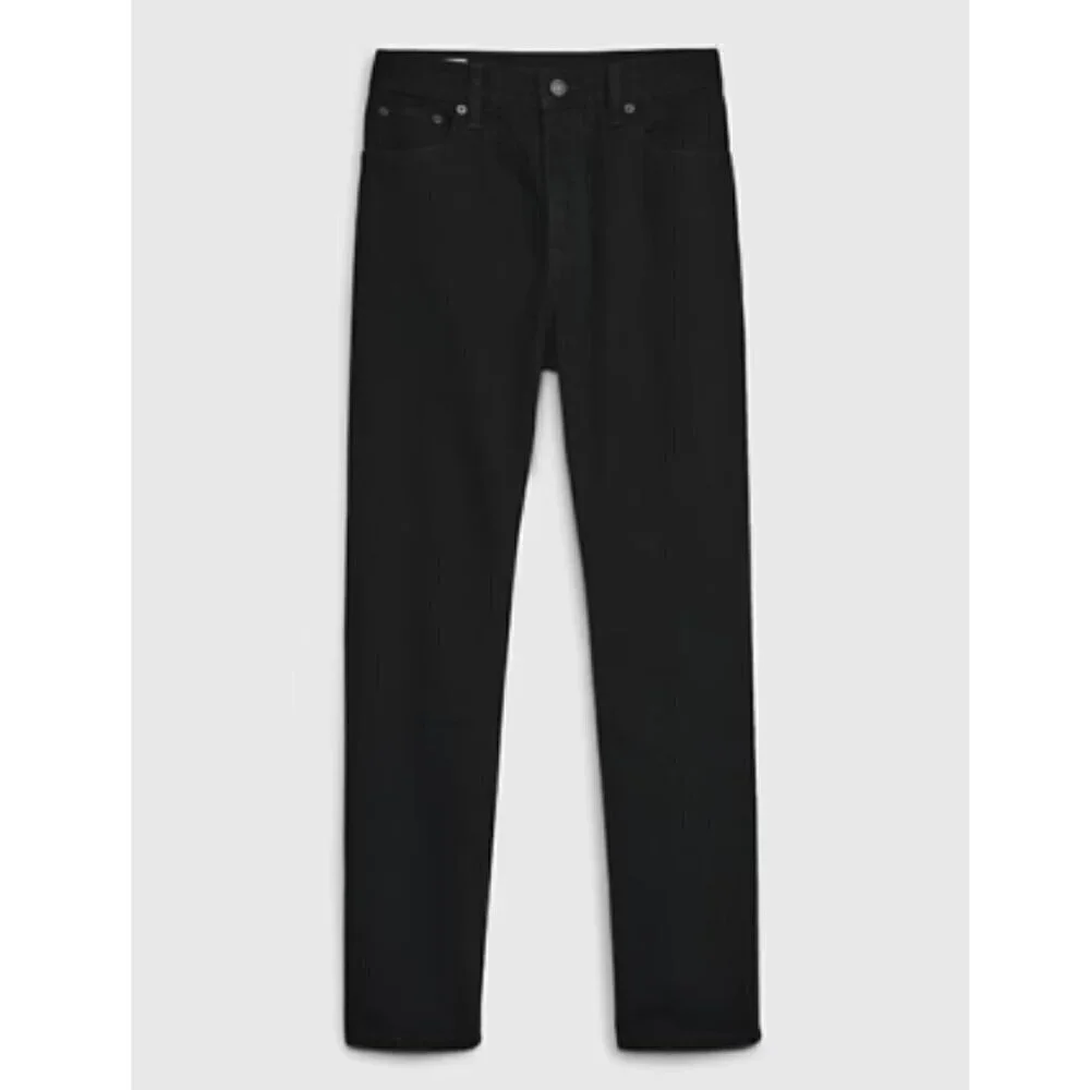 GAP 90's High Rise Cheeky Straight Cigarette Jeans Black Size 31/12 NWT RT$80